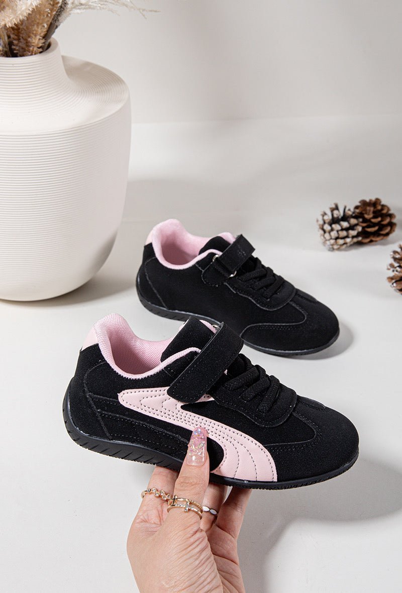Baskets enfant beige et blanches à scratch – Chaussures garçon ou fille légères et confortables - MiniWalks