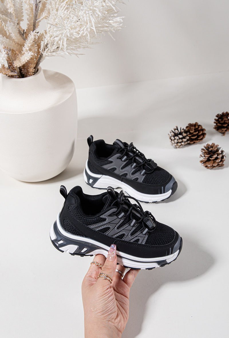 Baskets enfant beiges respirantes – Chaussures de sport légères et confortables - MiniWalks