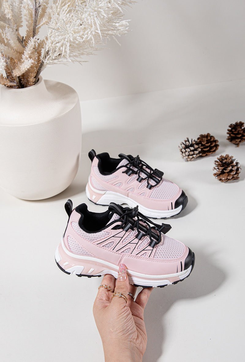 Baskets enfant beiges respirantes – Chaussures de sport légères et confortables - MiniWalks