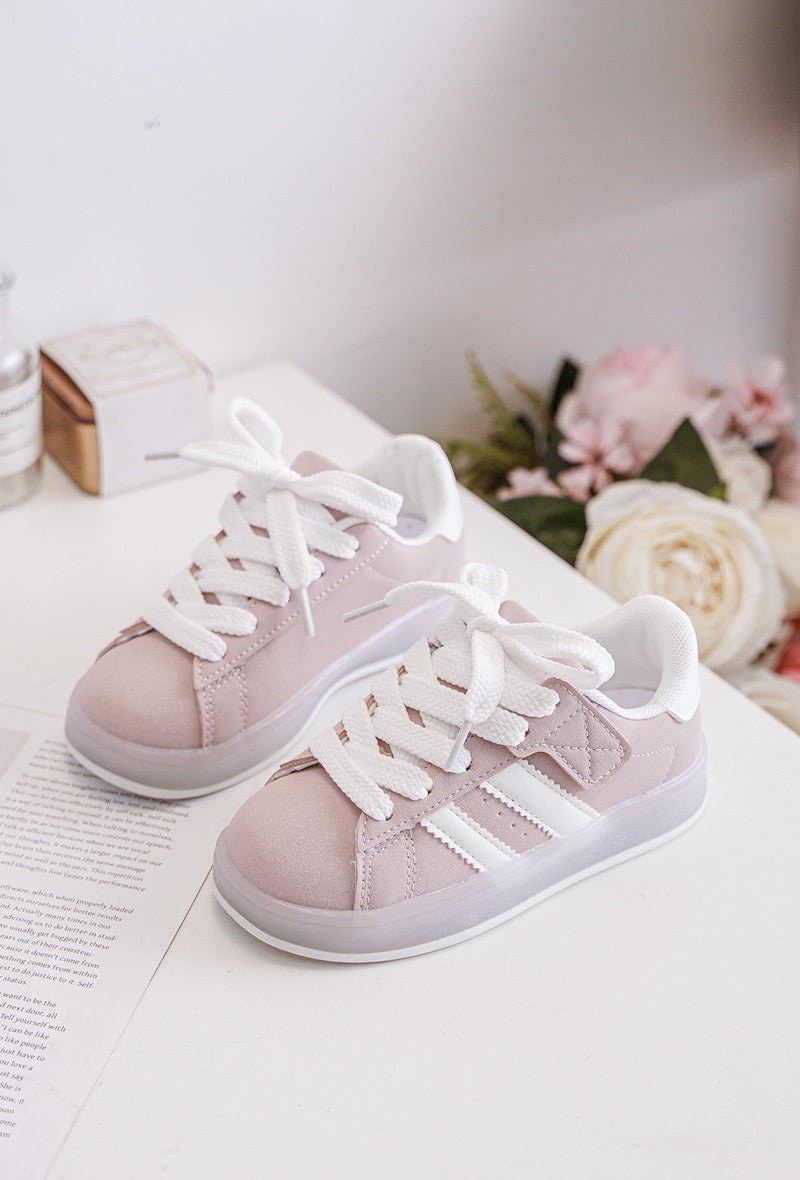 Baskets enfant lumineuses à scratch – Chaussures fille ou garçon avec semelle LED rechargeables - MiniWalks