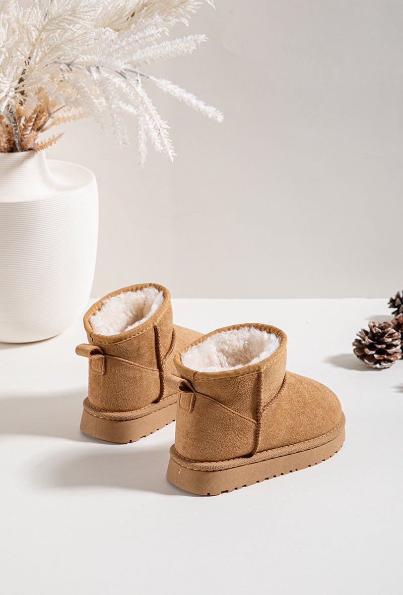 Bottines enfant camel fourrées – Chaussures d’hiver chaudes et confortables pour fille ou garçon - MiniWalks