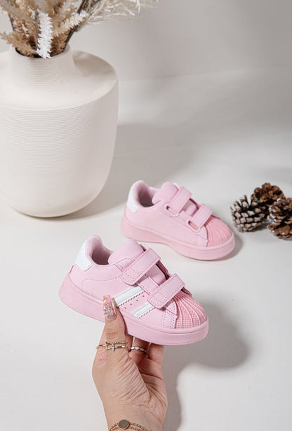 Baskets enfant noires à scratch – Chaussures confortables et faciles à enfiler - MiniWalks