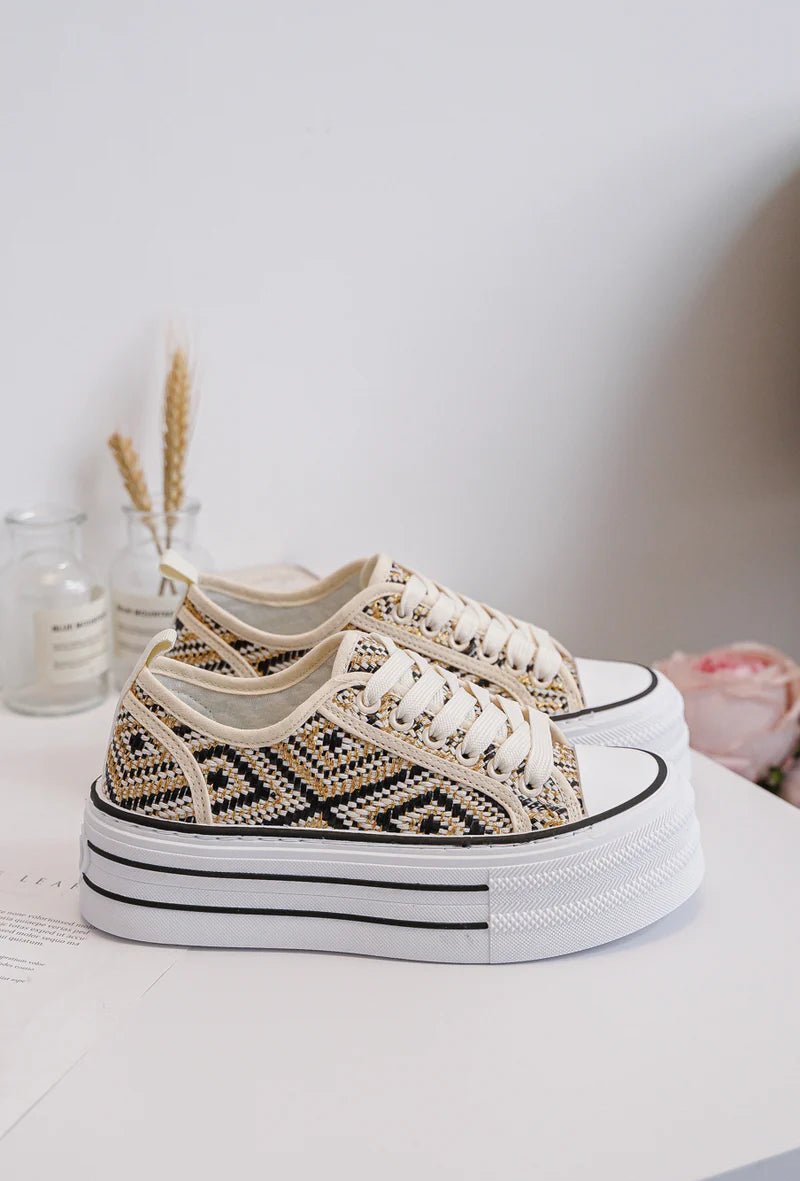 Baskets Nilo noir + beige - MiniWalks