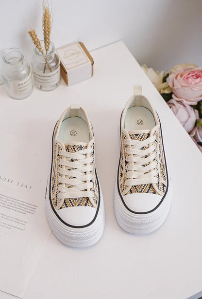 Baskets Nilo noir + beige - MiniWalks