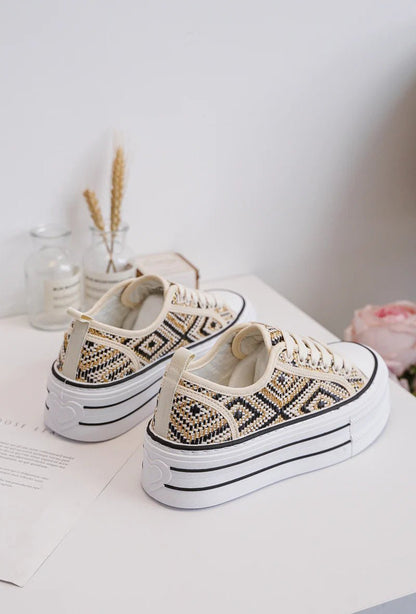 Baskets Nilo noir + beige - MiniWalks