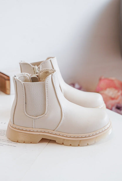 Boots enfant blanches type Chelsea – Modernes, confortables et faciles à enfiler - MiniWalks