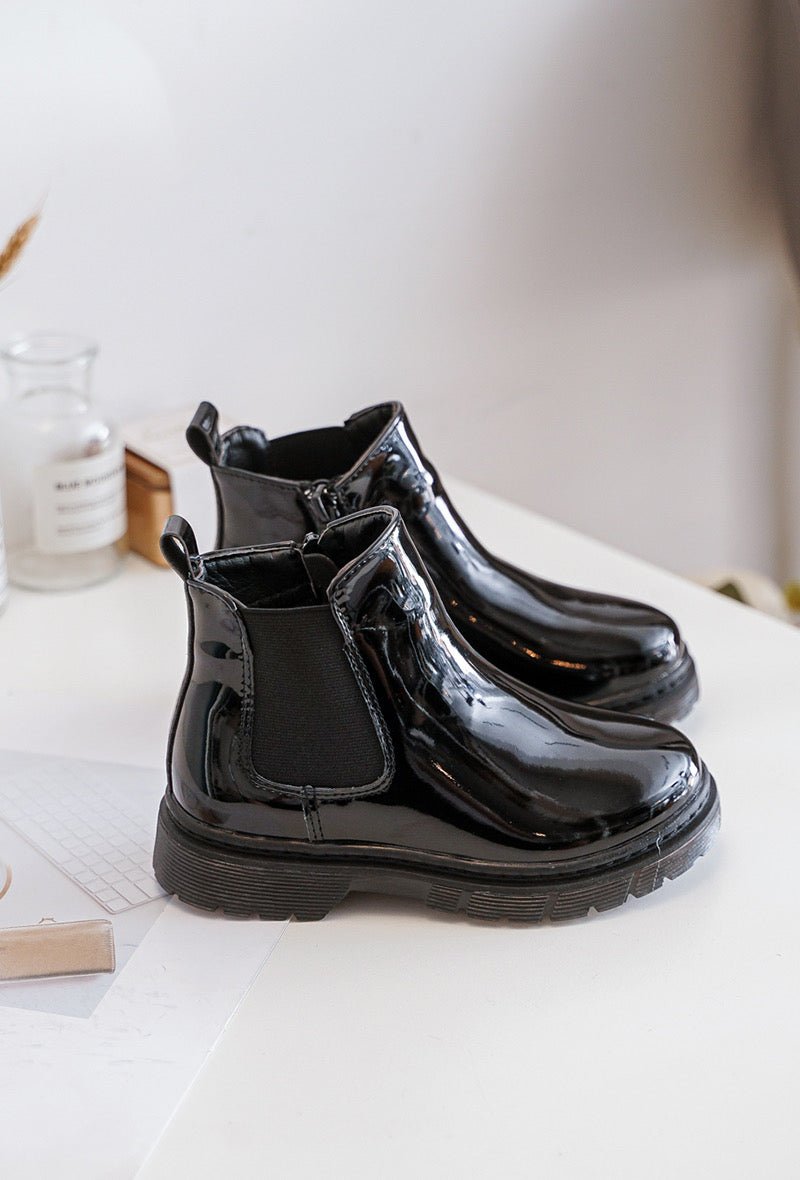 Boots enfant chelsea vernies – Chic, modernes et faciles à enfiler - MiniWalks