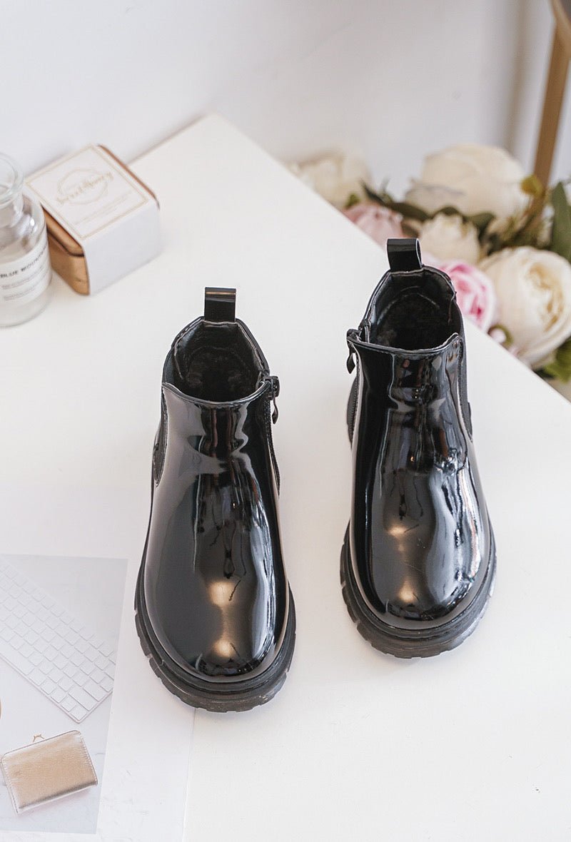 Boots enfant chelsea vernies – Chic, modernes et faciles à enfiler - MiniWalks
