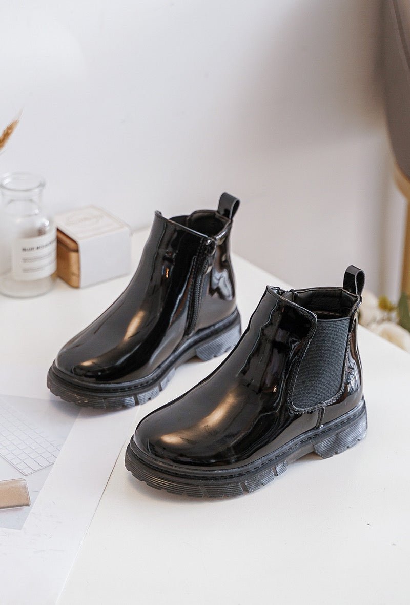Boots enfant chelsea vernies – Chic, modernes et faciles à enfiler - MiniWalks