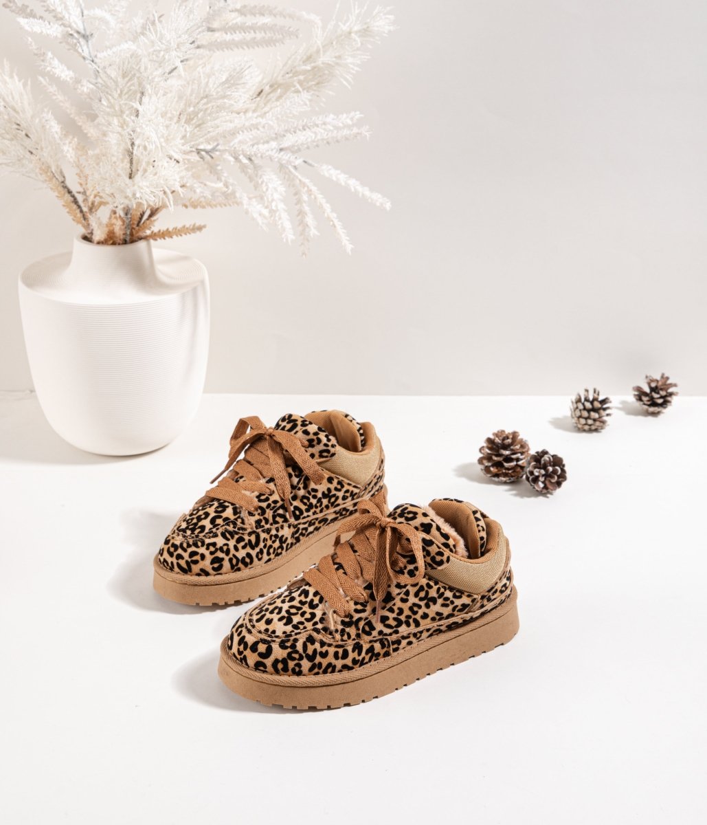 Boots enfant fourrées motif léopard – Chaudes, fun et stylées ! - MiniWalks