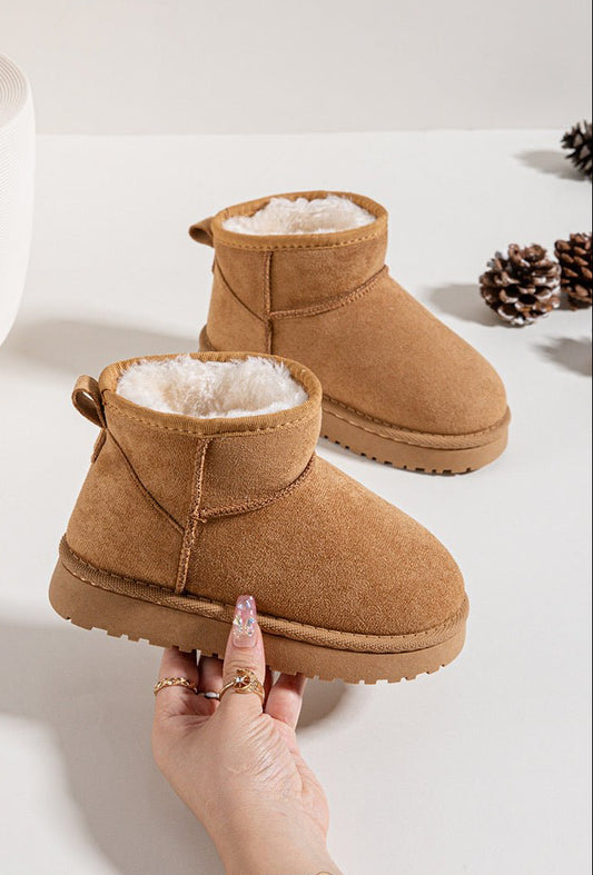 Bottines enfant camel fourrées – Chaussures d’hiver chaudes et confortables pour fille ou garçon - MiniWalks